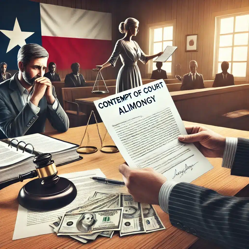 Contempt of court and alimony arrangements