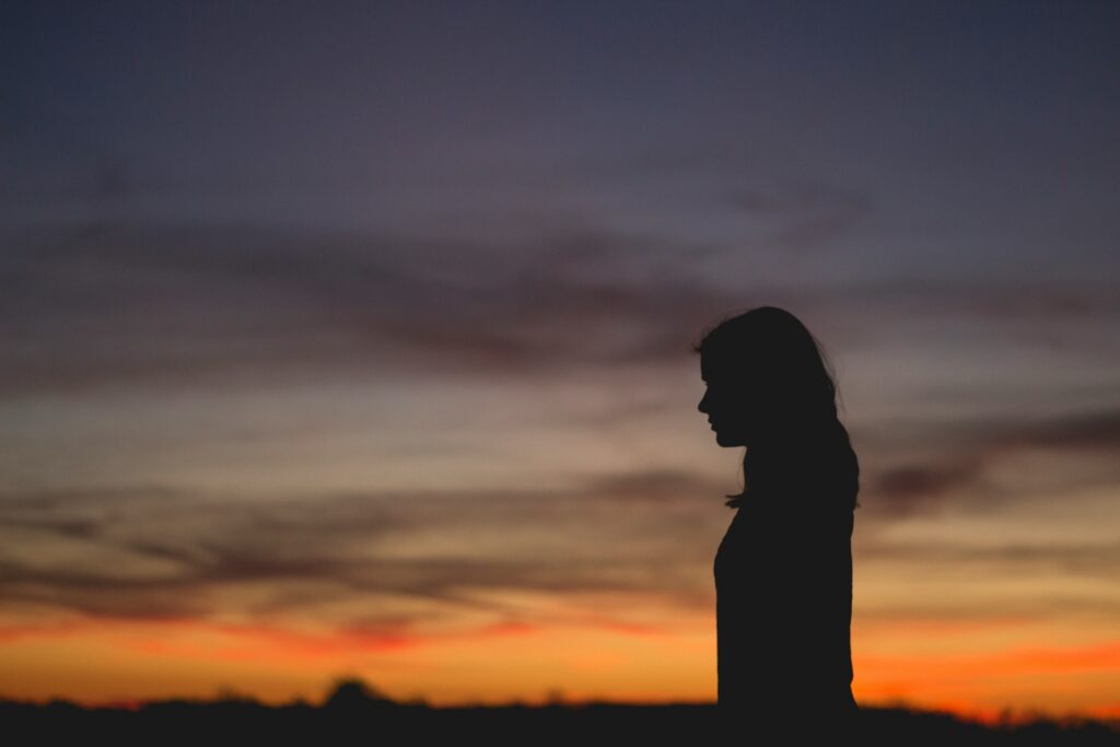 silhouette of a woman