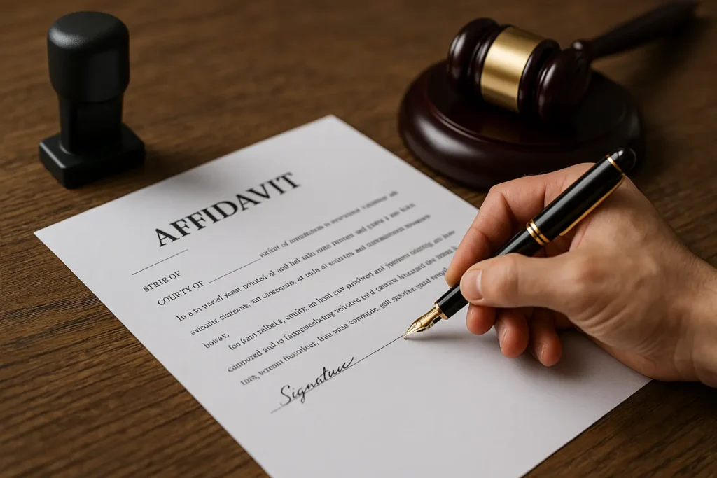 general affidavit requirements