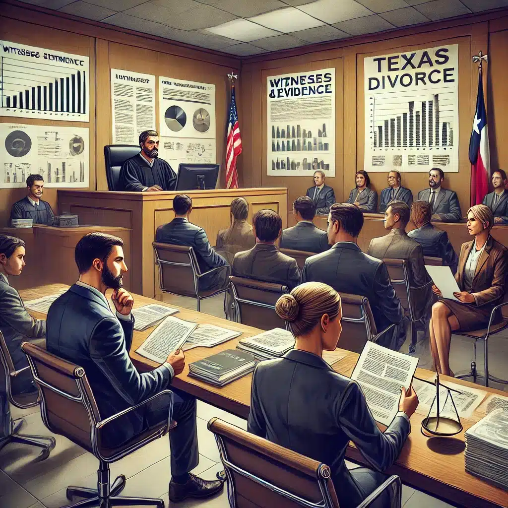 The role of witnesses and evidence in a Texas divorce