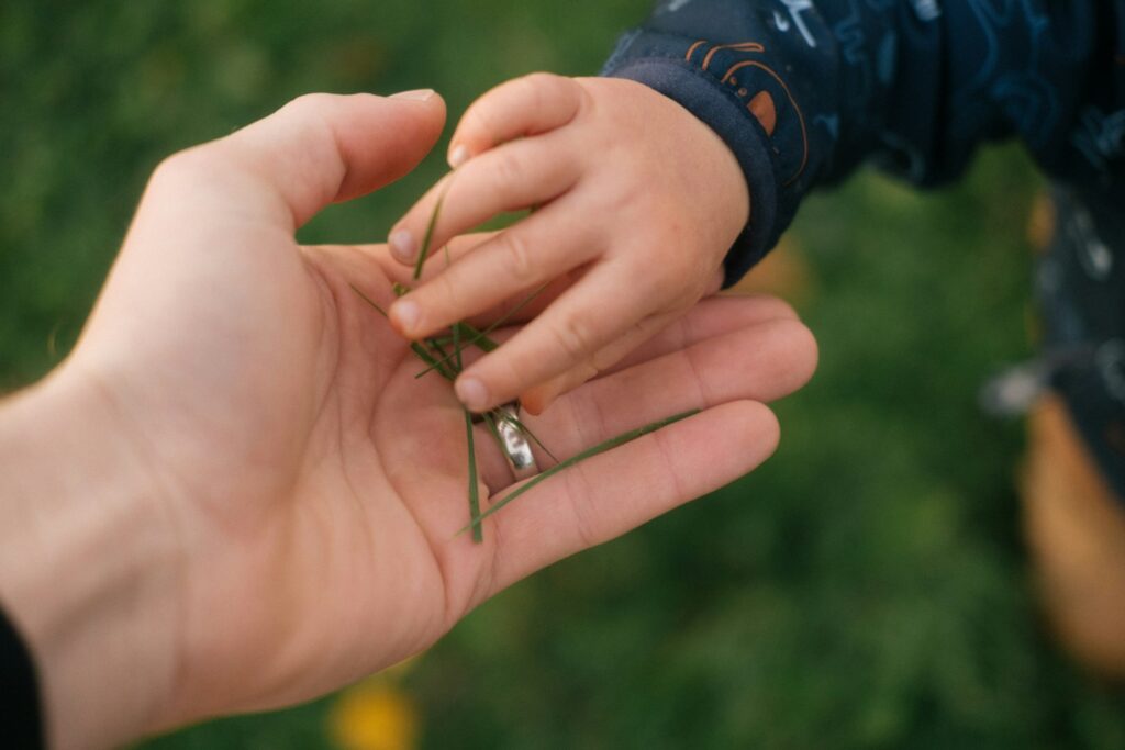 child and dult hand