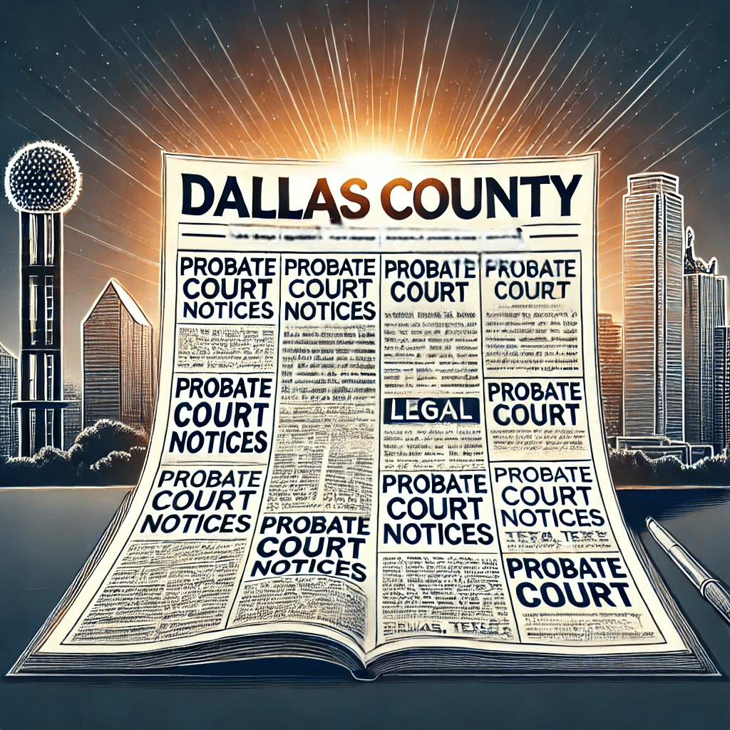 where are probate court notices published in dallas county texas