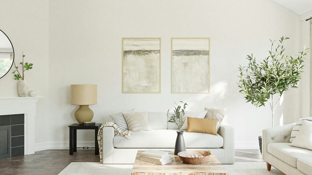 white living room