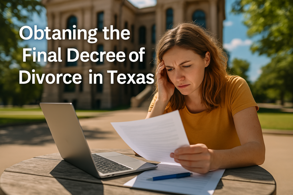 Obtaining the Final Decree of Divorce in Texas