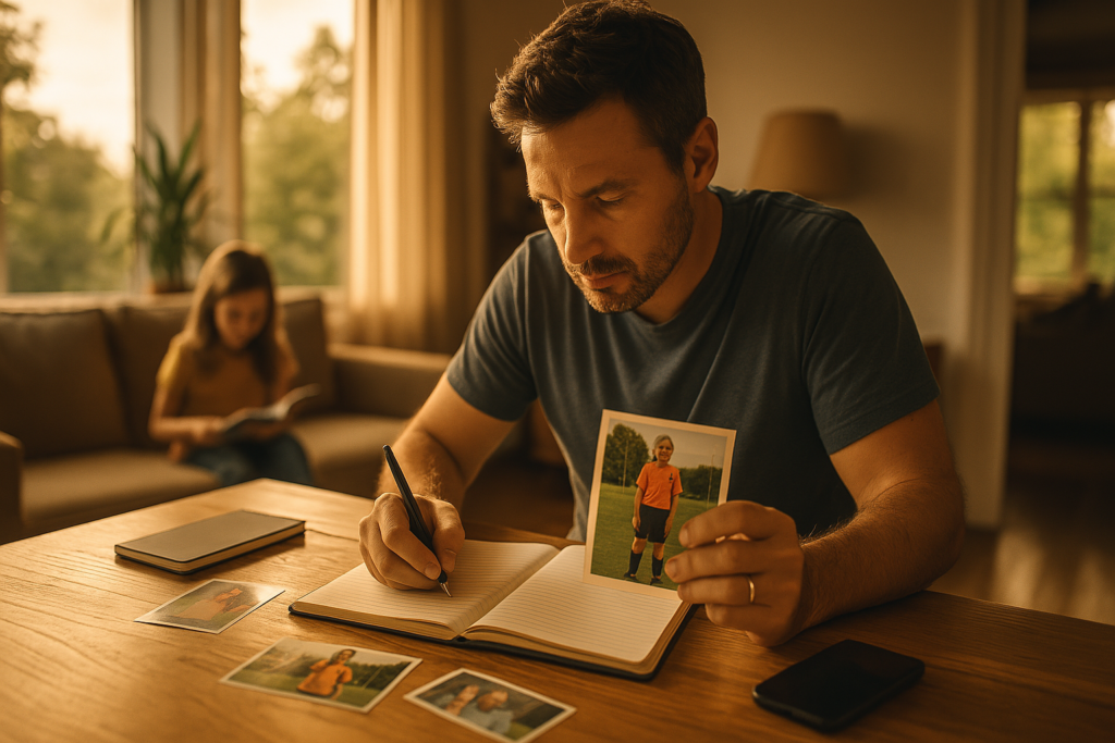 A father documenting important events related to his child's custody case.