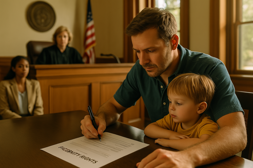 A father establishing legal paternity rights for his child. Fathers' Rights Mistakes in Texas Custody Cases