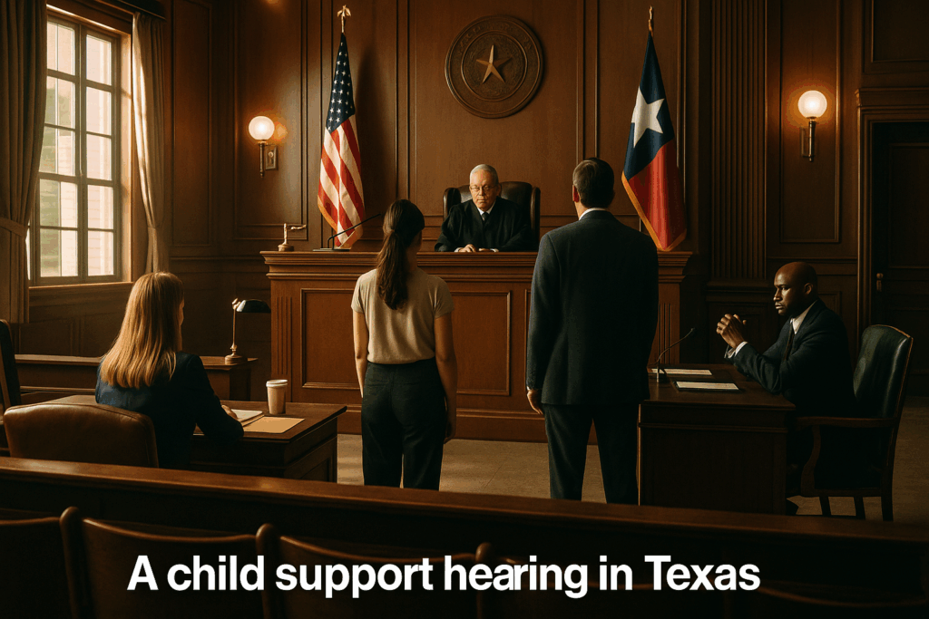 Initiating a child support case in Texas.