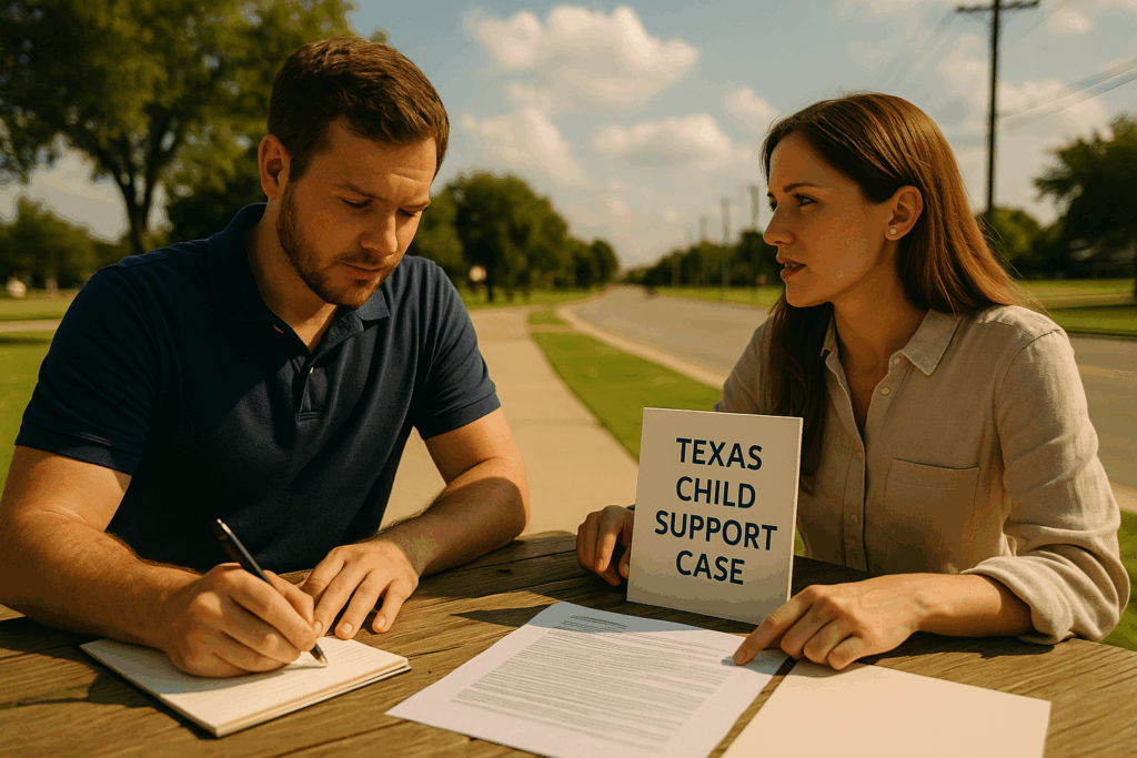Steps involved in initiating a child support case in Texas.