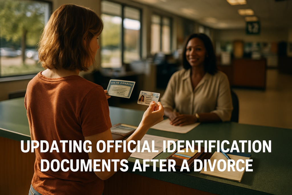 Updating official identification documents after a divorce.