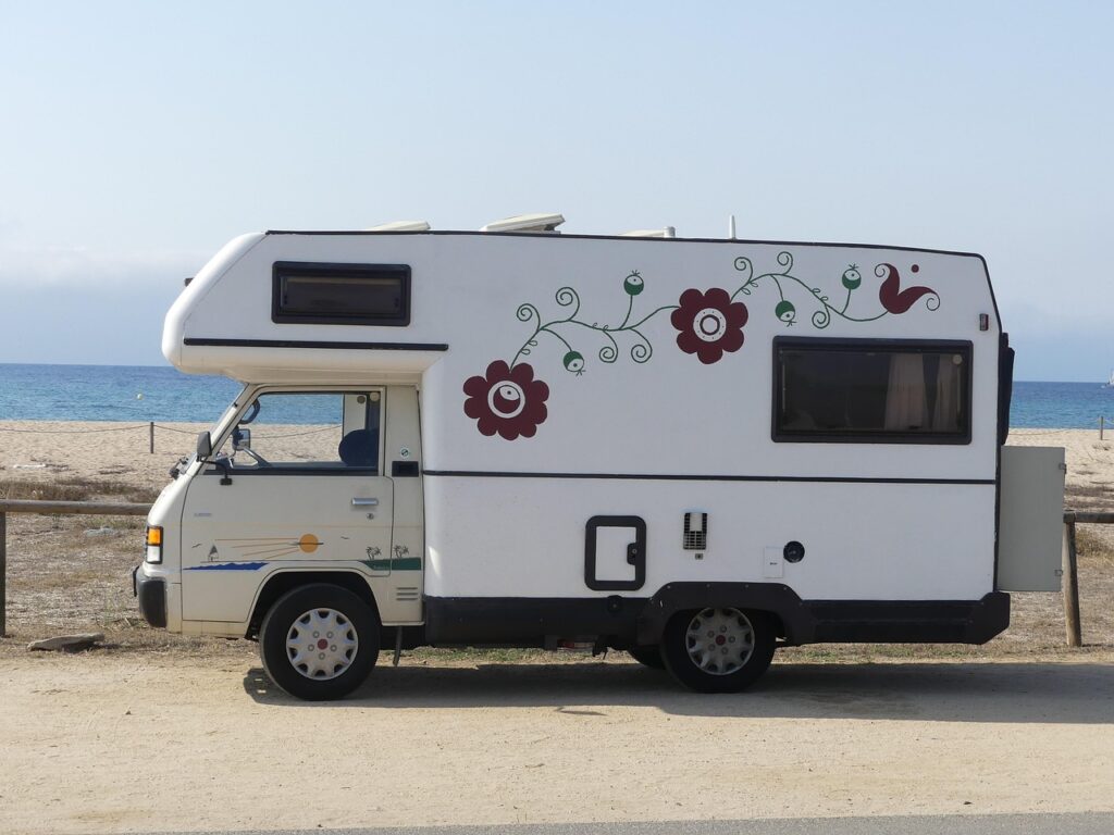 white mobile home