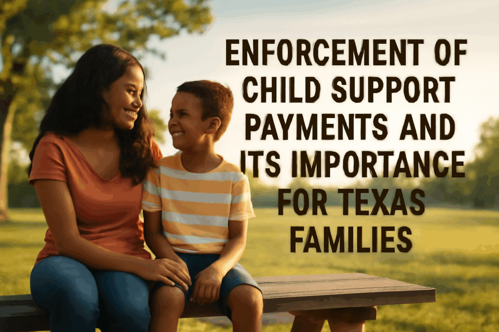 Enforcement of child support payments and its importance for Texas families.