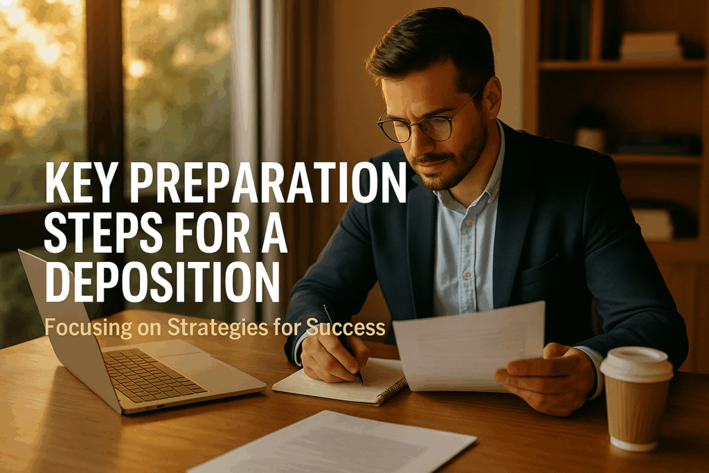 Key preparation steps for a deposition, focusing on strategies for success.