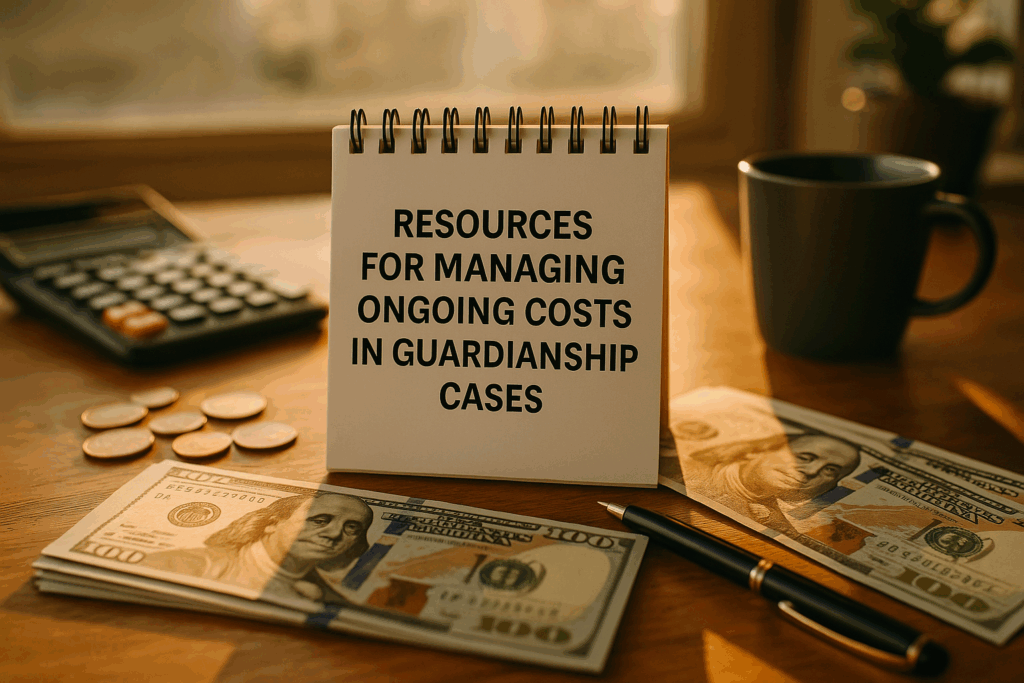 Resources available for managing ongoing costs in guardianship cases.