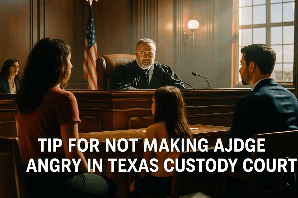 Tip for NOT Making a Judge Angry in Texas Custody Court