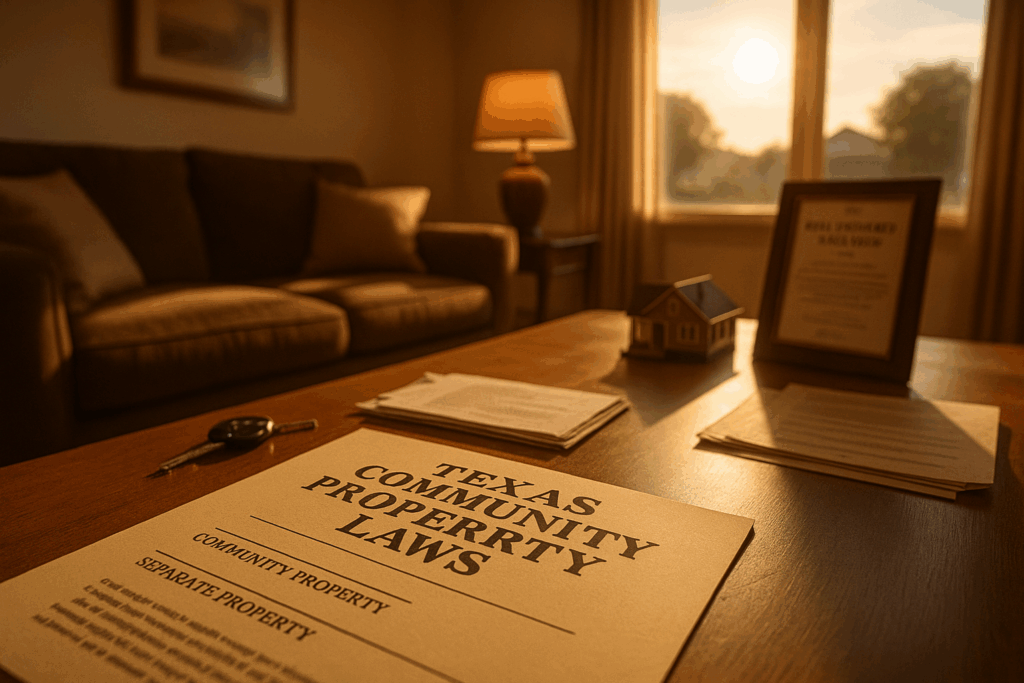 Understanding Texas community property laws including community and separate property.
