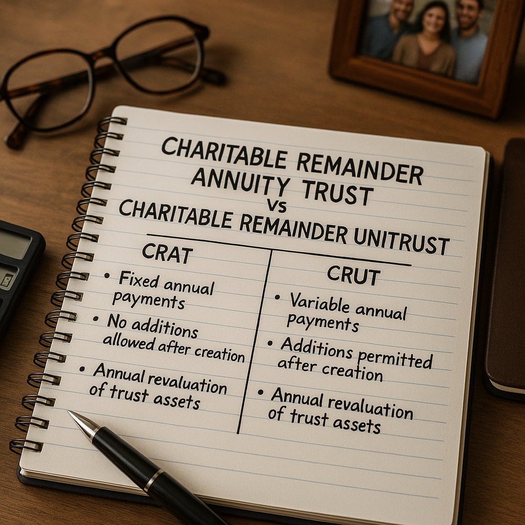 charitable remainder annuity trust vs charitable remainder unitrust​