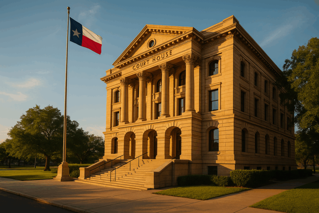 A Texas court building representing the understanding of Texas custody venue.
