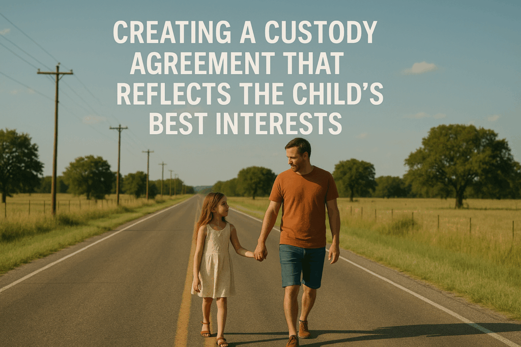 Creating a custody agreement that reflects the child's best interests.