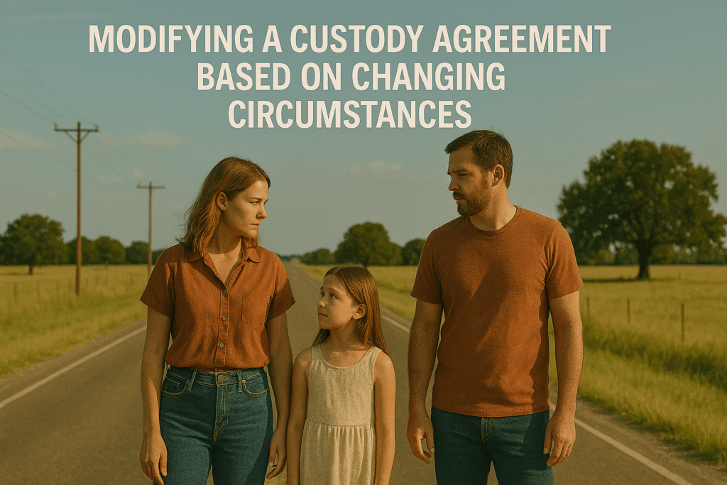 Modifying a custody agreement based on changing circumstances.