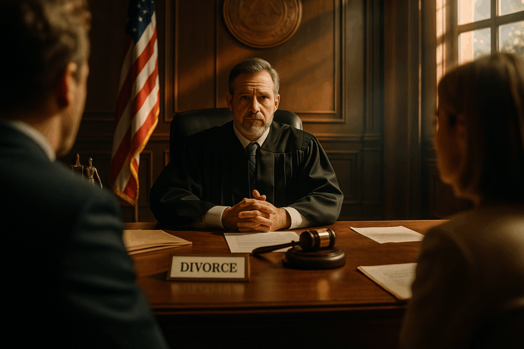 the Judge Signs a Divorce Decree in Texas