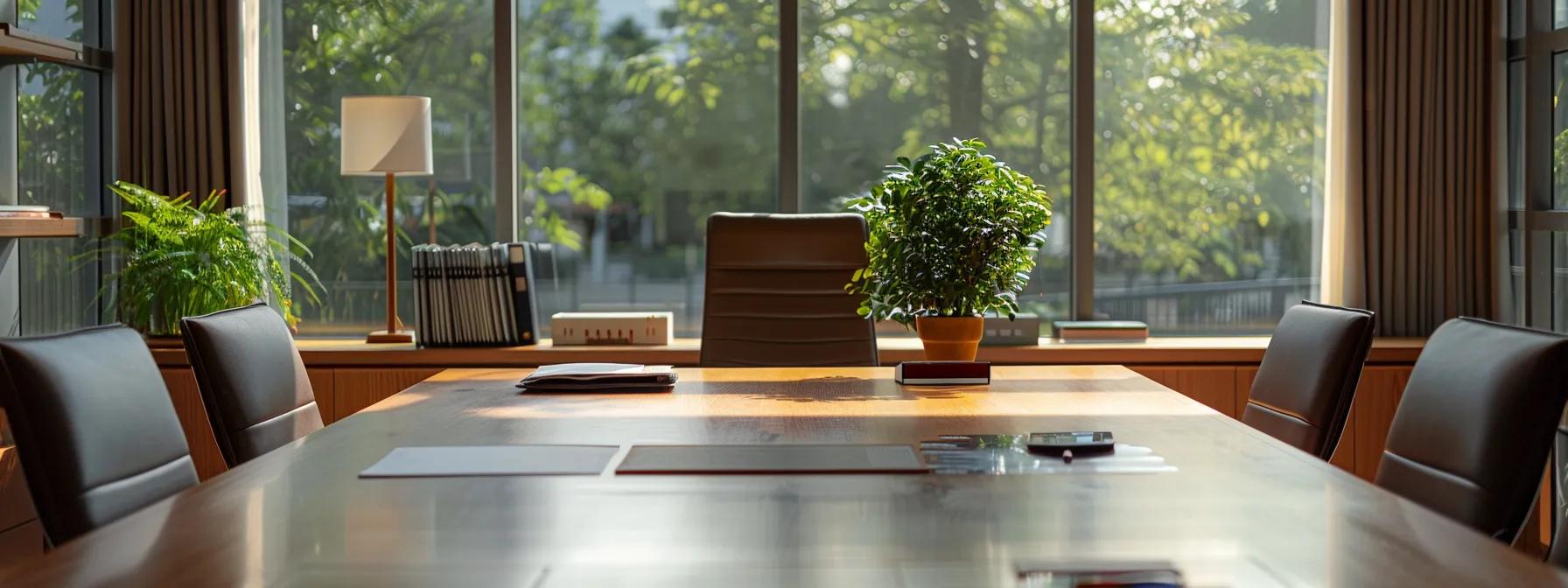 a focused and modern family law office, featuring a sleek conference table with legal documents and a thoughtful lawyer consulting with a concerned parent, highlighting the seriousness of texas custody guidelines.