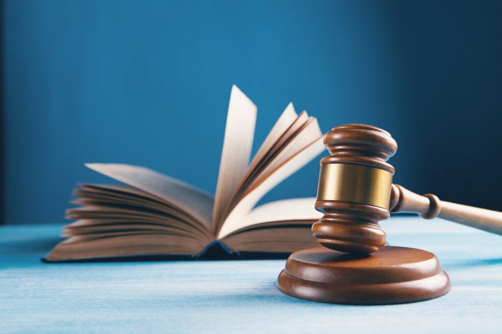 judge's gavel and book on a desk
