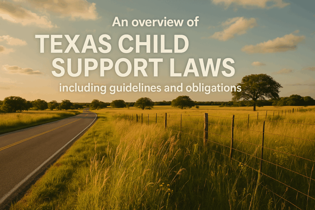 An overview of Texas child support laws, including guidelines and obligations.