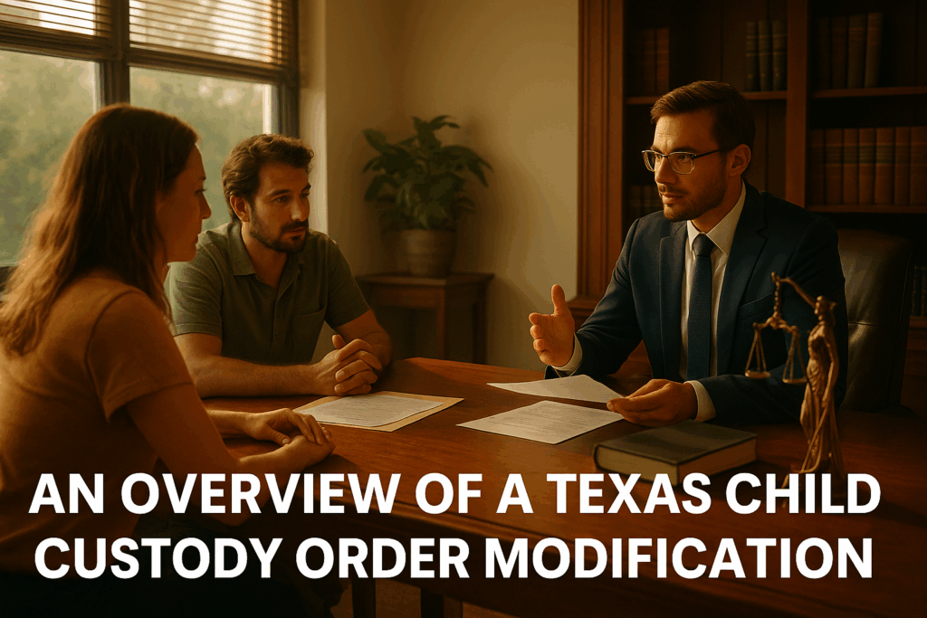 An overview of a Texas child custody order modification process.