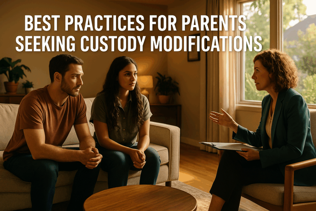 Best practices for parents seeking custody modifications, illustrating effective strategies.