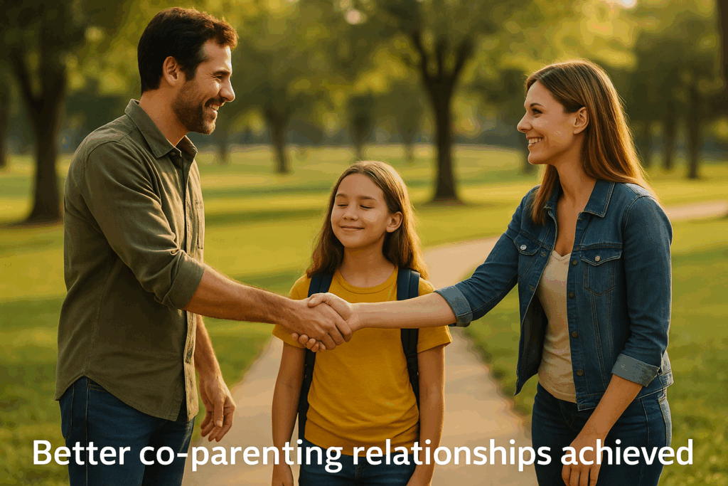 Better co-parenting relationships achieved through mediation.
