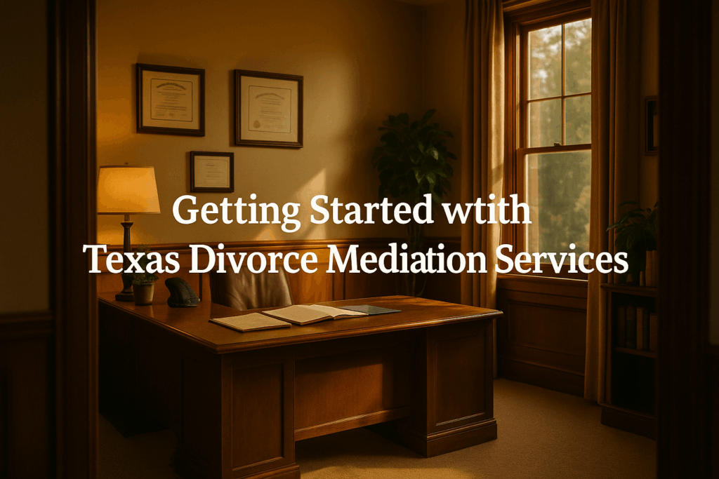 Getting started with Texas divorce mediation services, showing a welcoming office environment.