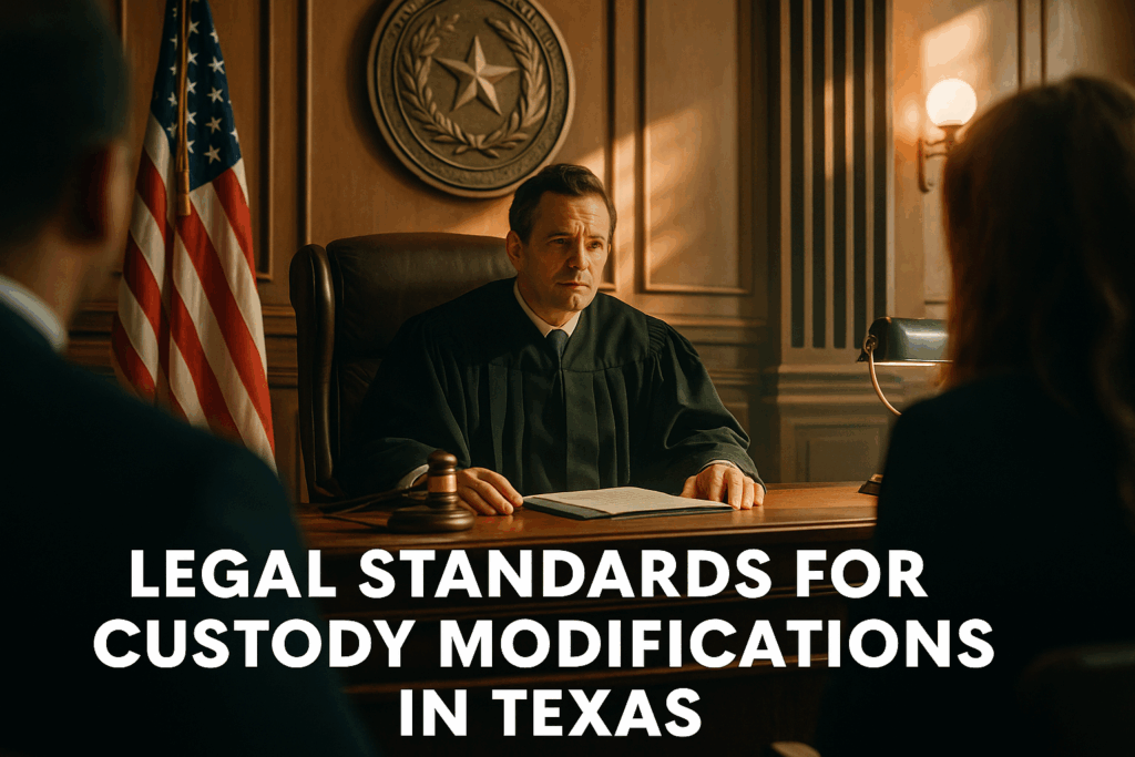 Legal standards for custody modifications in Texas, showcasing the importance of understanding the law.