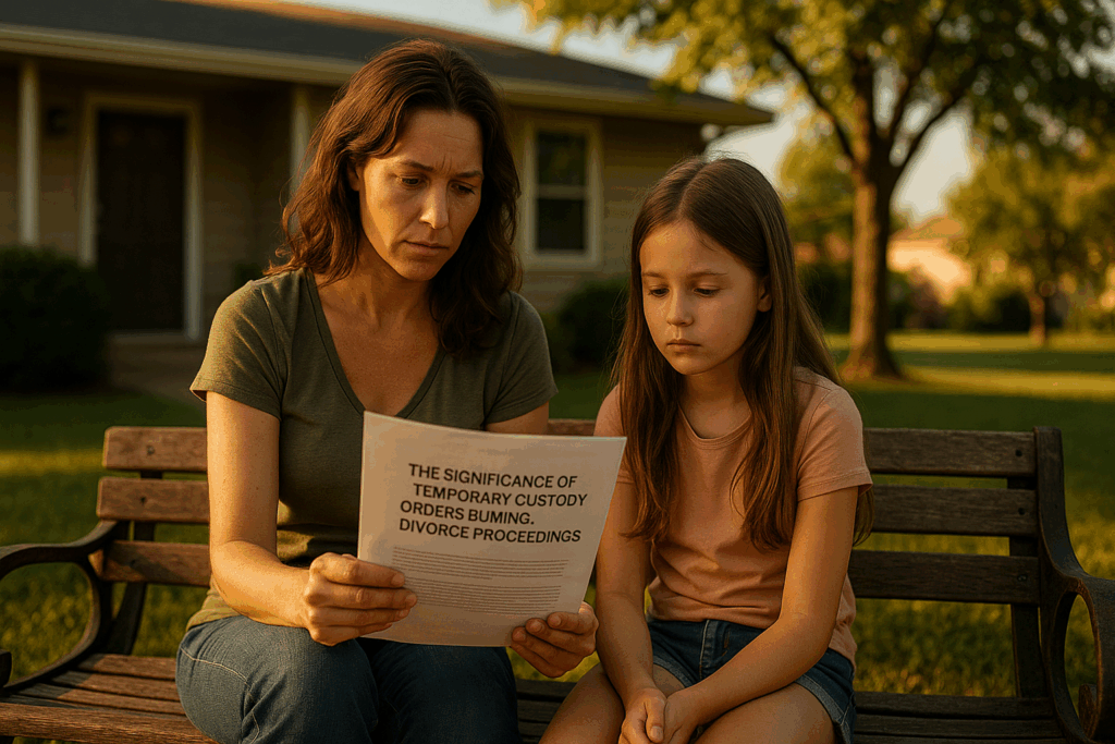 The significance of temporary custody orders during divorce proceedings.