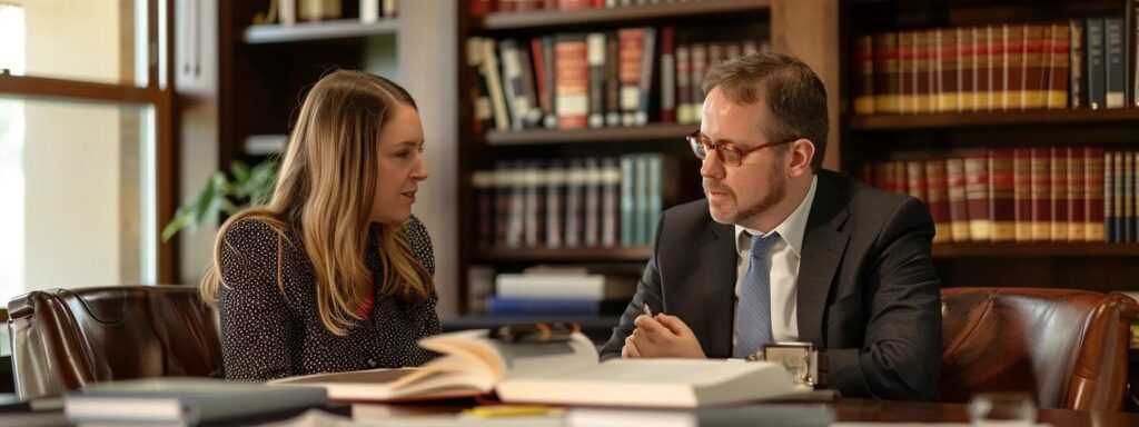 a focused custody attorney passionately discusses legal strategies with a client in a sleek, modern office, surrounded by legal books and documents that underscore their expertise in navigating custody modifications in texas.