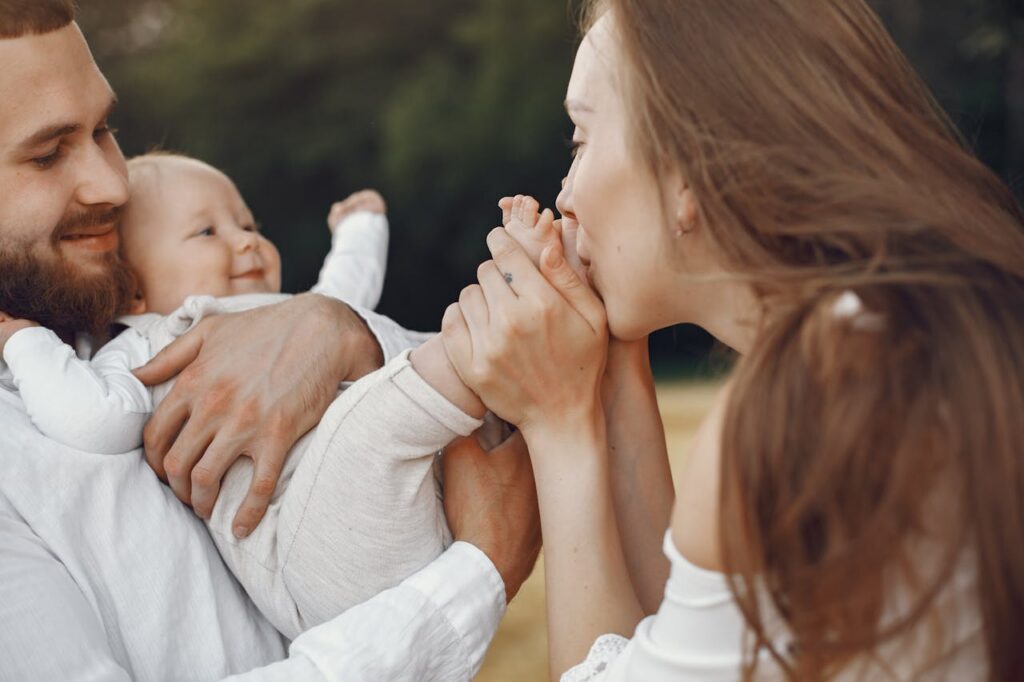 parents with their baby