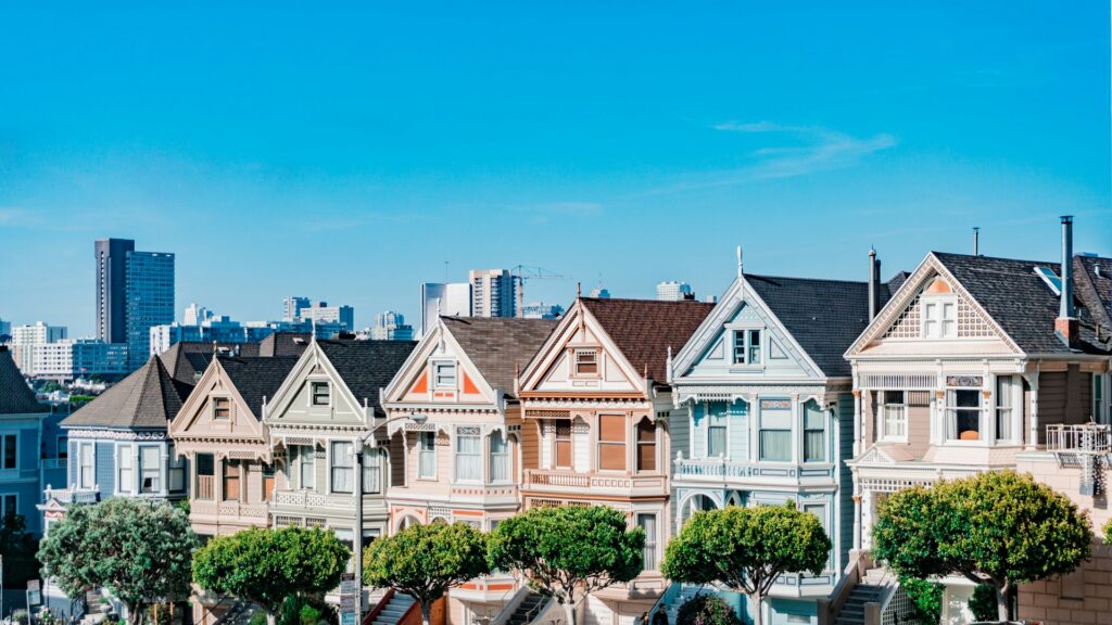 rows of houses