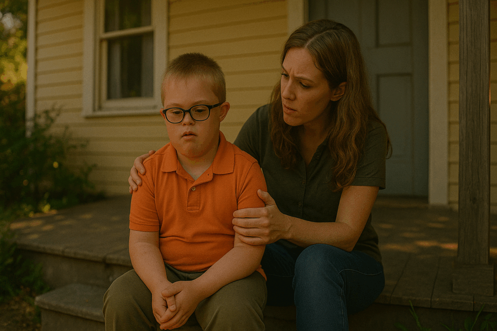 A child with special needs receiving support, representing the special needs of the child in custody arrangements.