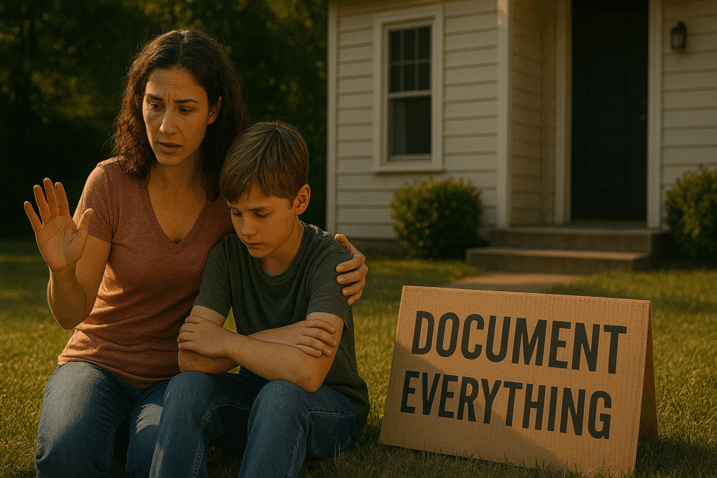 An image illustrating actionable advice for protective parents in custody disputes.