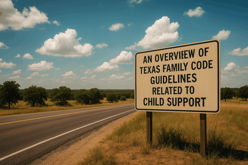 An overview of Texas Family Code guidelines related to child support.