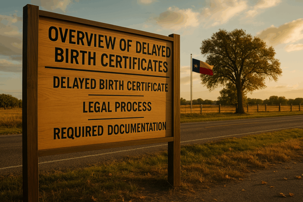 An overview of delayed birth certificates and the legal process involved.