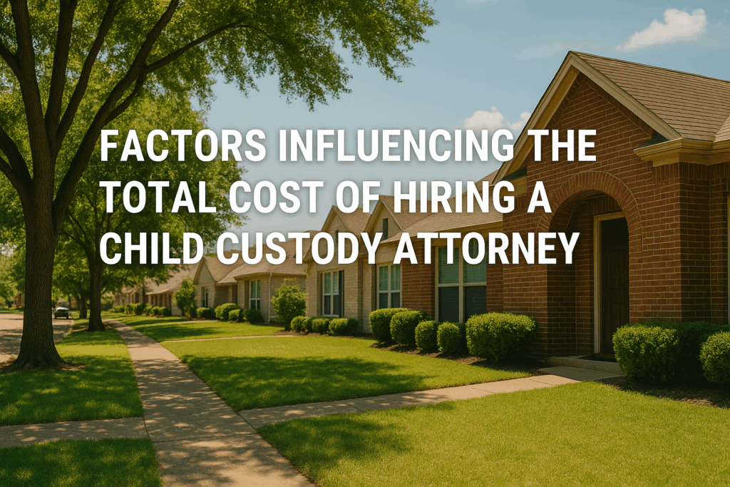 Factors influencing the total cost of hiring a child custody attorney.