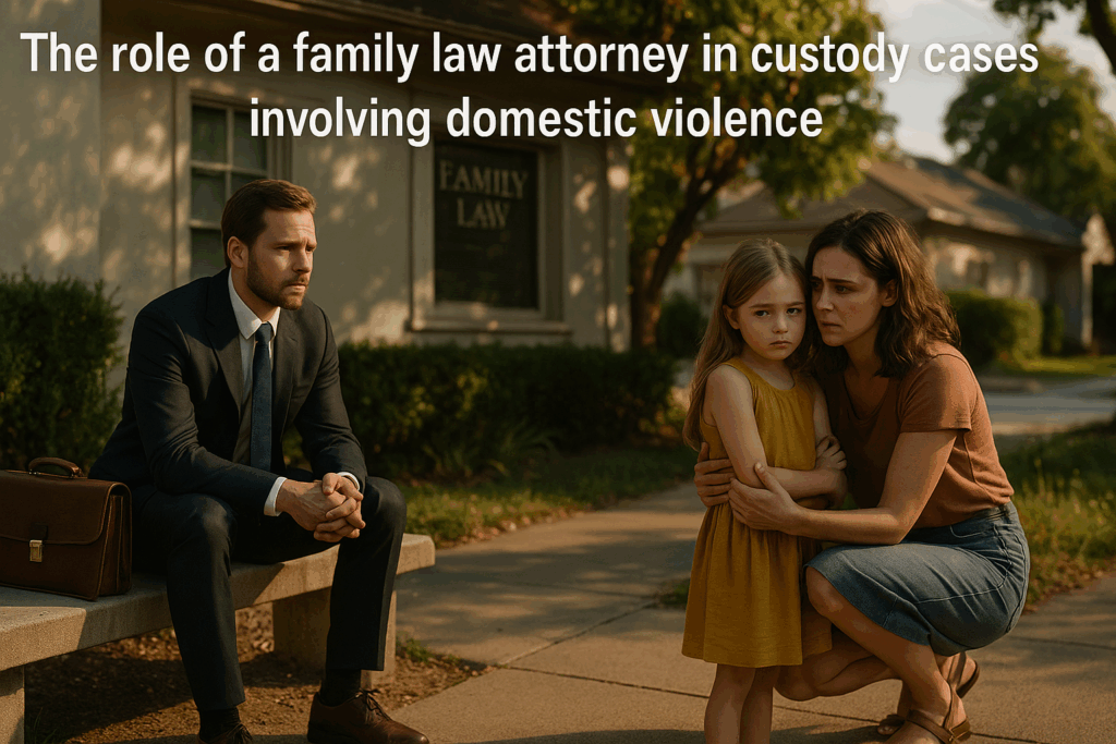 The role of a family law attorney in custody cases involving domestic violence.
