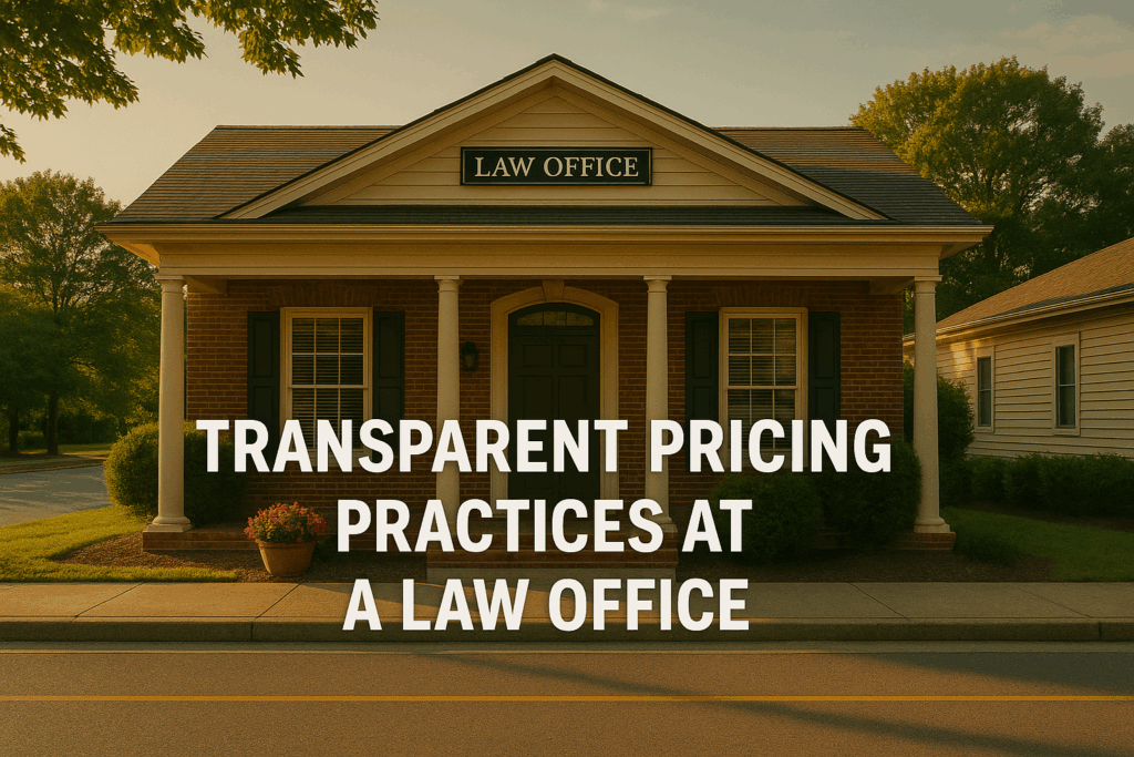 Transparent pricing practices at a law office.