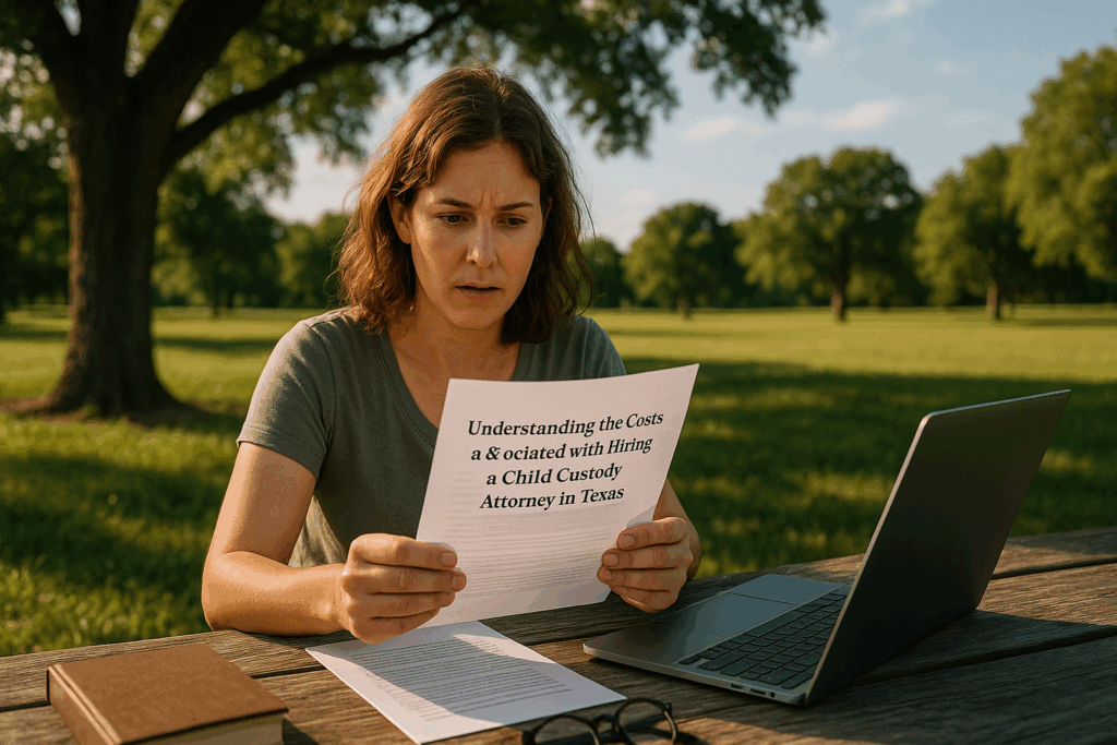 Understanding the costs associated with hiring a child custody attorney in Texas.