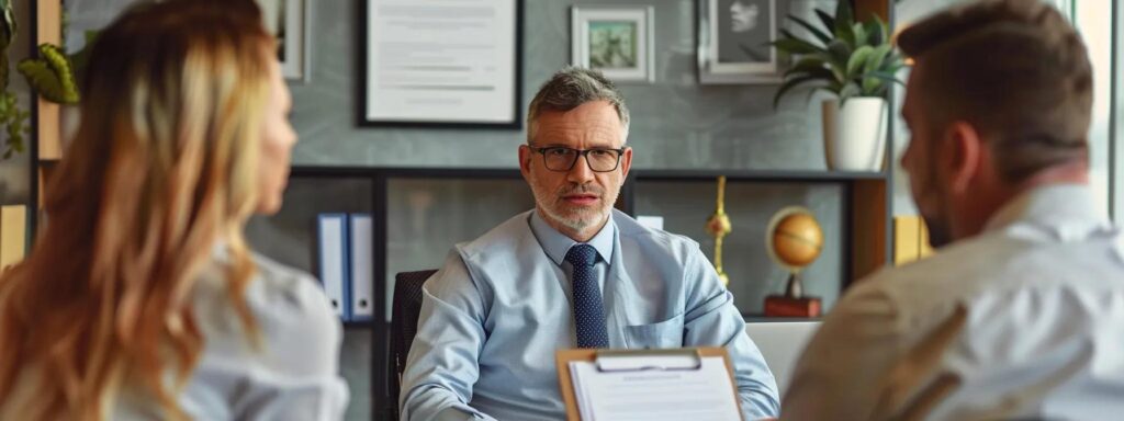 a professional texas family law attorney delivers a focused consultation in a modern office, surrounded by legal documents and a framed family law certificate, emphasizing their commitment to supporting unmarried parents through complex custody and support agreements.