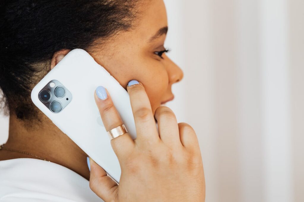 woman making a phonecall