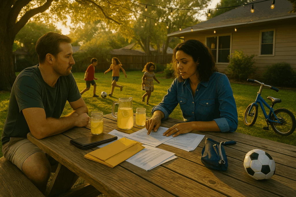 A depiction of multiple children requiring support in a family setting.