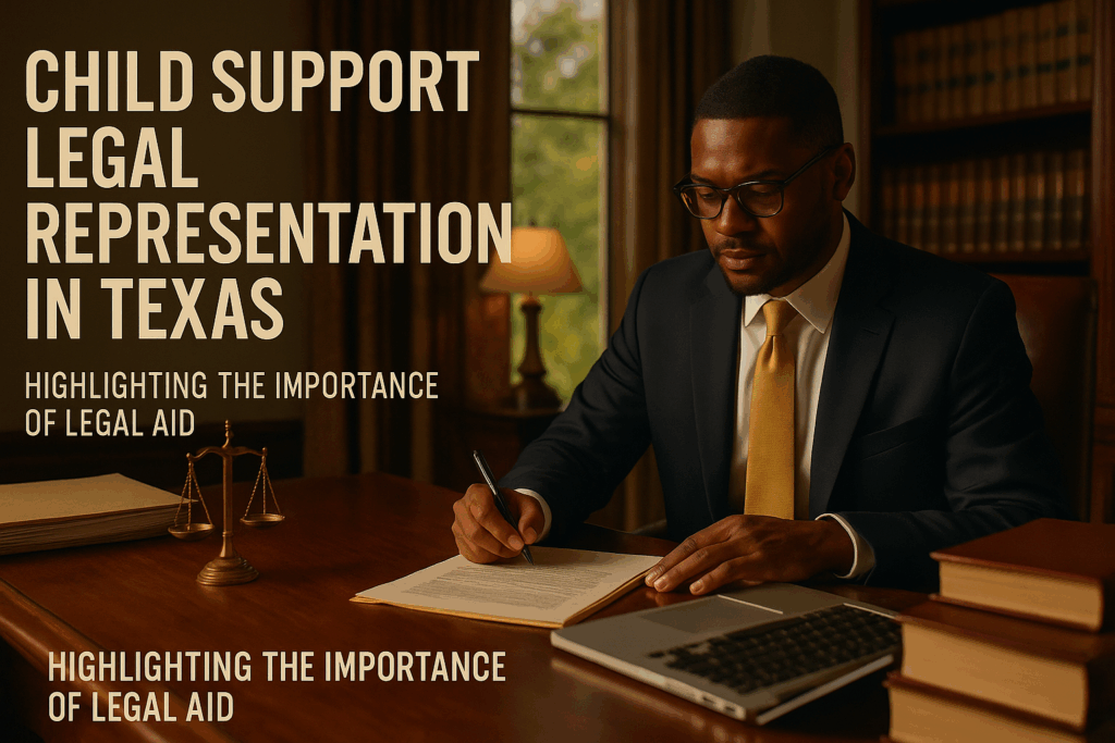 An overview of child support legal representation in Texas, highlighting the importance of legal aid.