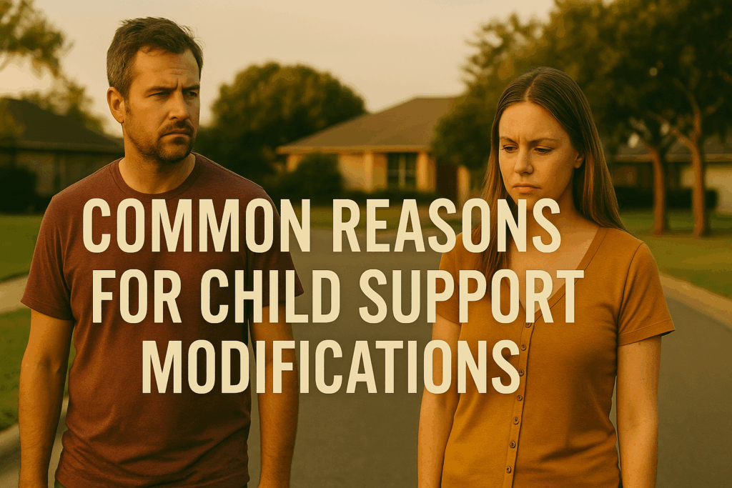 Common reasons for child support modifications.