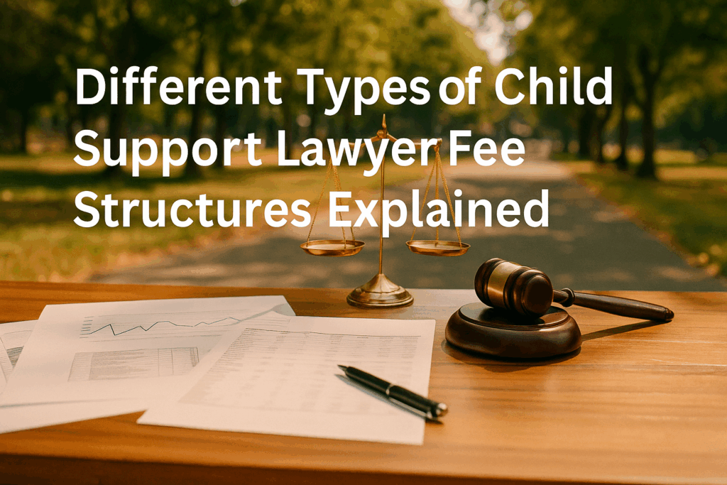 Different types of child support lawyer fee structures explained.